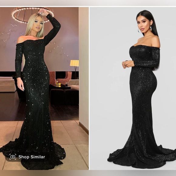 Got Class Sequin Dress - Black - Picture 1 of 1